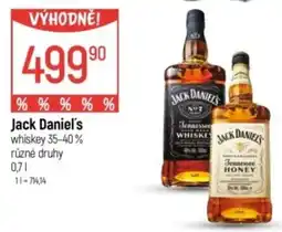 Globus Jack Daniel's whiskey 35-40% nabídka