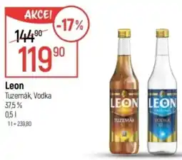 Globus Leon Tuzemȧk, Vodka 37,5% nabídka