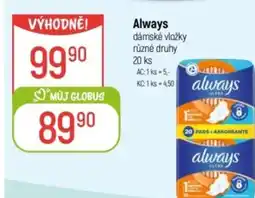 Globus Always dámské vložky nabídka