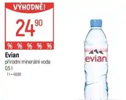 Globus Evian přírodní minerální voda nabídka
