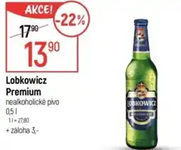 Globus Lobkowicz Premium nealkoholické pivo nabídka