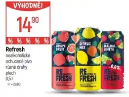 Globus Refresh nealkoholické ochucené pivo nabídka