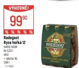 Globus Radegast Ryze hořká 12 světlý ležák nabídka