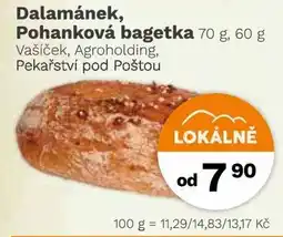 Konzum Dalamánek, pohanková bagetka nabídka