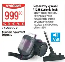 Globus Bezsáčkový vysavač R-1225 Cyclonic Tech nabídka
