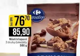 Jip Müsli křupavé 3 druhy čokolády nabídka