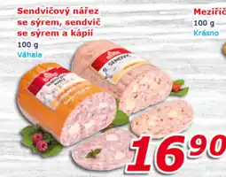 ESO MARKET Sendvičový nářez se sýrem, sendvič se sýrem a kápií nabídka