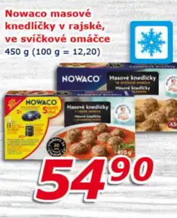 ESO MARKET NOWACO Masové knedlíčky v rajské, ve svíčkové omáčce nabídka