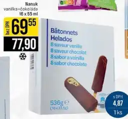 Jip Nanuk vanilka+čokoláda nabídka