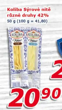 ESO MARKET KOLIBA Sýrové nitě různé druhy 42% nabídka