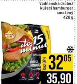 Jip Vodňanská drůbež kuřecí hamburger smažený nabídka