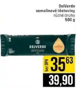 Jip DelVerde semolinové těstoviny nabídka