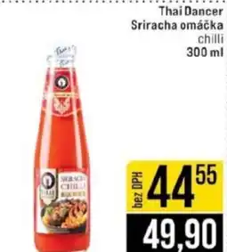 Jip Thai Dancer Sriracha omáčka chilli nabídka