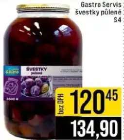 Jip Gastro Servis švestky půlené S4 nabídka