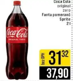 Jip Coca Cola original zero Fanta pomeranč Sprite nabídka