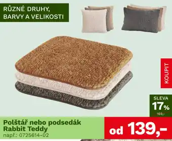 Polštář nebo podsedák Rabbit Teddy