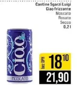 Jip Cantine Sgarzi Luigi Ciao frizzante Moscato Rosato Secco nabídka