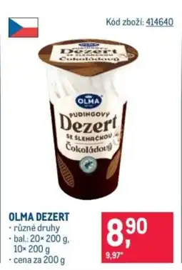 Makro OLMA Dezert nabídka