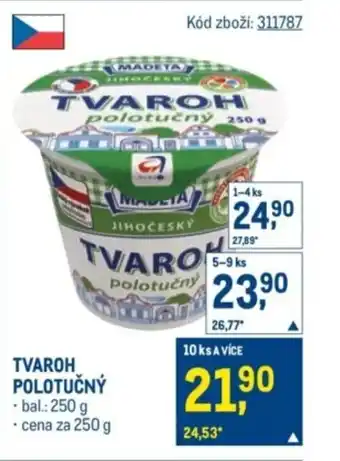 MADETA Tvaroh polotučný