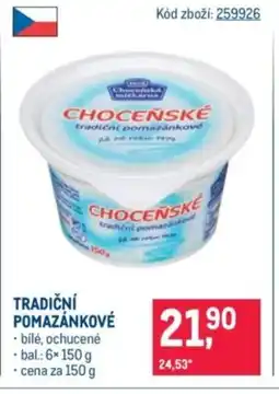 Makro Tradiční pomazánkové nabídka