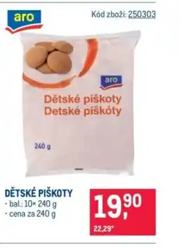 Makro Dětské piškoty nabídka