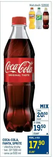 Makro COCA-COLA, FANTA, SPRITE nabídka