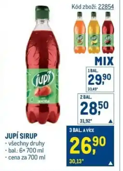 Makro Jupí sirup nabídka