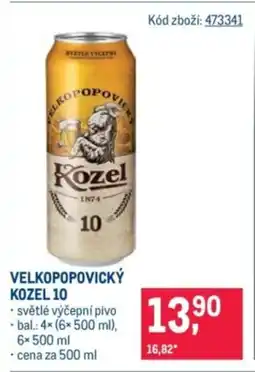 Makro Velkopopovický Kozel 10 nabídka