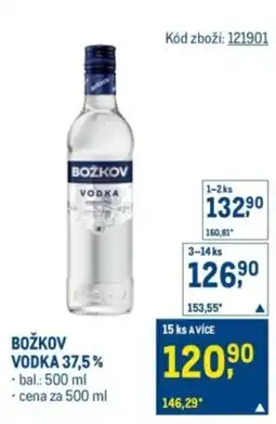 Makro Božkov vodka 37,5% nabídka