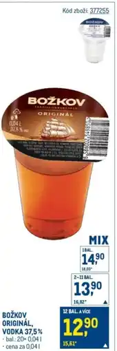 Makro Božkov Original,vodka 37.5% nabídka