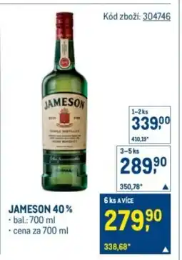 Makro Jameson 40% nabídka
