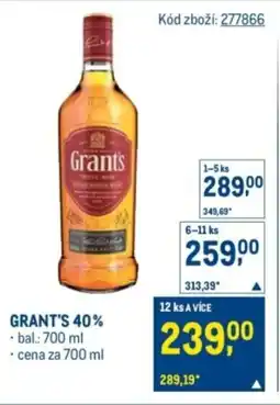 Makro Grant's 40% nabídka