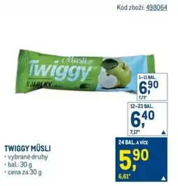 Makro Twiggy müsli nabídka