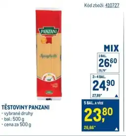 Makro Těstoviny Panzani nabídka