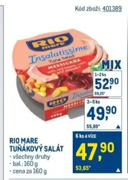 Makro Rio Mare tuňákový salát nabídka