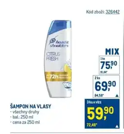 Makro Head & Shoulders Šampon na vlasy nabídka