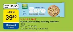 Tesco Gullón Zero sušenky s kousky čokolády nabídka