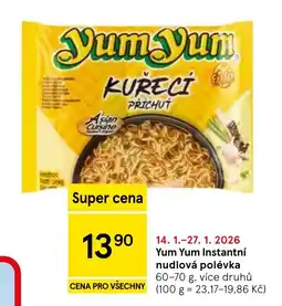 Tesco Yum Yum Instantní nudlová polévka nabídka