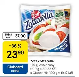 Tesco Zott Zottarella nabídka