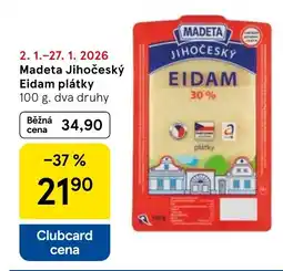 Tesco MADETA Jihočeský Eidam plátky nabídka