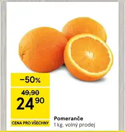 Tesco Pomeranče nabídka