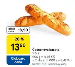 Tesco Česneková bageta nabídka