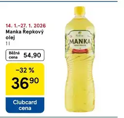 Tesco Manka Řepkový olej nabídka