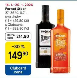 Tesco Fernet Stock nabídka