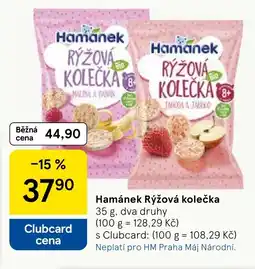 Tesco Hamánek Rýžová kolečka nabídka