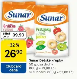 Tesco Sunar Dětské křupky nabídka