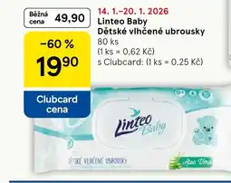 Tesco Linteo Baby Dětské vlhčené ubrousky nabídka