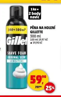 Penny Market Gillette pěna na holení nabídka