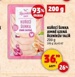 Penny Market Kuřecí šunka jemně uzená nabídka