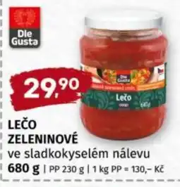 Terno Lečo zeleninové nabídka